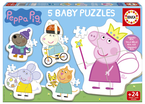 Puzzle 3-5 el. Świnka Peppa