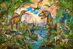 Puzzle 150 el. Dinozaury + tatuaże