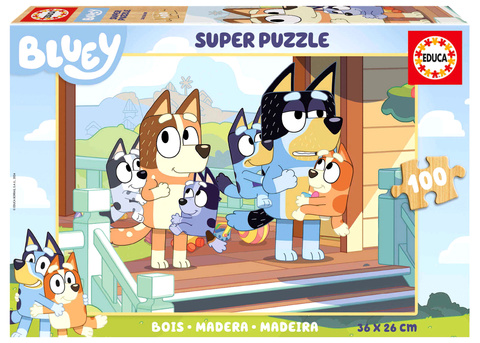 Puzzle 100 el. Blue (drewniane)