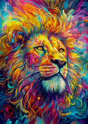 Puzzle 1000 el. Promienisty lew