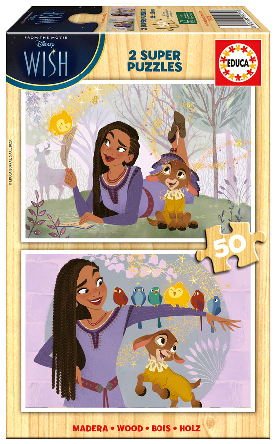 Puzzle 2 x 50 el. Życzenie (drewniane)