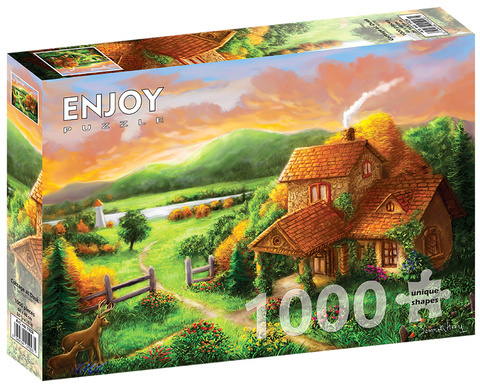 Puzzle 1000 el. Chatka o zmierzchu