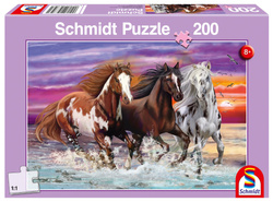 Puzzle 200 el. Trzy dzikie konie