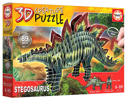Puzzle 3D Dinozaury - Stegozaur 89 el.