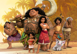 Puzzle 50 el. + 80 el. + 100 el. + 150 el. Vaiana 2