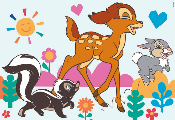 Puzzle 2 x 16 el. Król Lew / Bambi (drewniane)