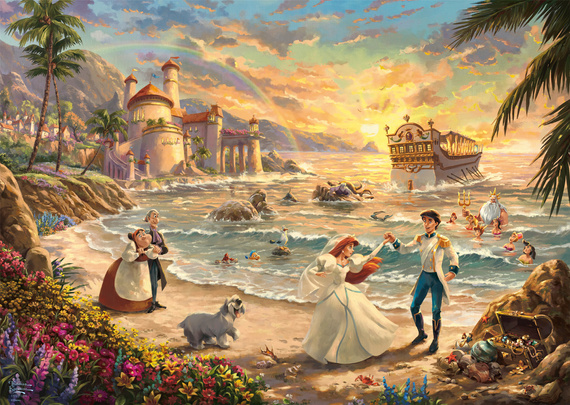 PQ Puzzle 1000 el. THOMAS KINKADE Mała Syrenka: Święto miłości (Disney)