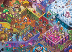 Puzzle 500 el. Labirynt fantasy w stylu D&D