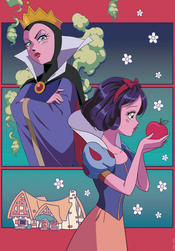 Puzzle 2 x 500 el. Królewna Śnieżka / Mała Syrenka