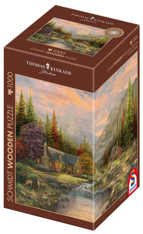 PQ Puzzle 1000 el. THOMAS KINKADE Górski krajobraz (drewniane)