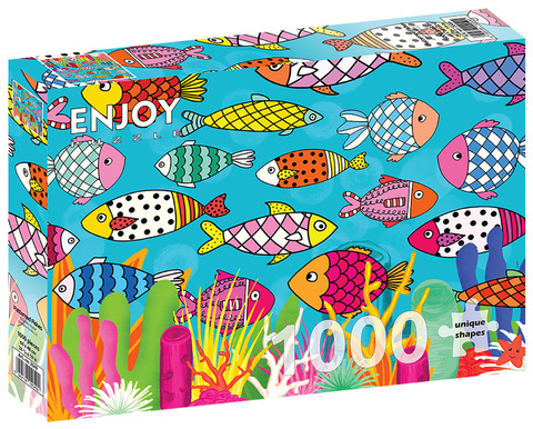 Puzzle 1000 el. Kolorowe ryby