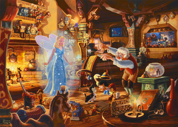 PQ Puzzle 1000 el. THOMAS KINKADE Pinokio (Disney)