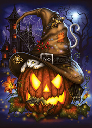 Puzzle 1000 el. Upiorna dynia