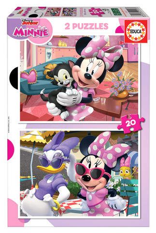 Puzzle 2 x 20 el. Myszka Minnie
