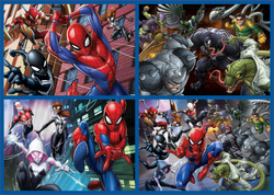 Puzzle 50 el. + 80 el. + 100 el. + 150 el. Spider-Man