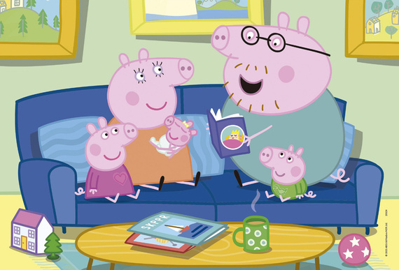 Puzzle 2 x 25 el. Świnka Peppa (drewniane)