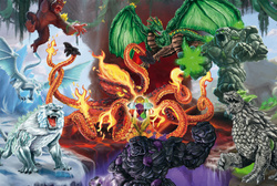 Puzzle 200 el. SCHLEICH / ELDRADOR Straszne stworzenia + figurka