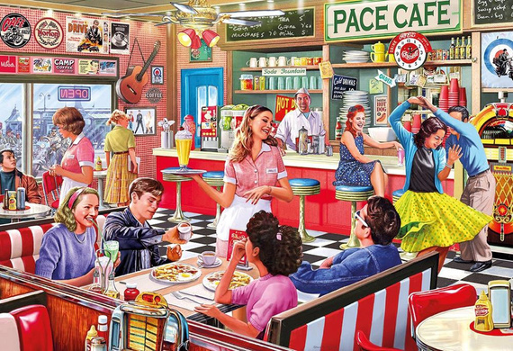 Puzzle 500 el. Restauracja w stylu retro
