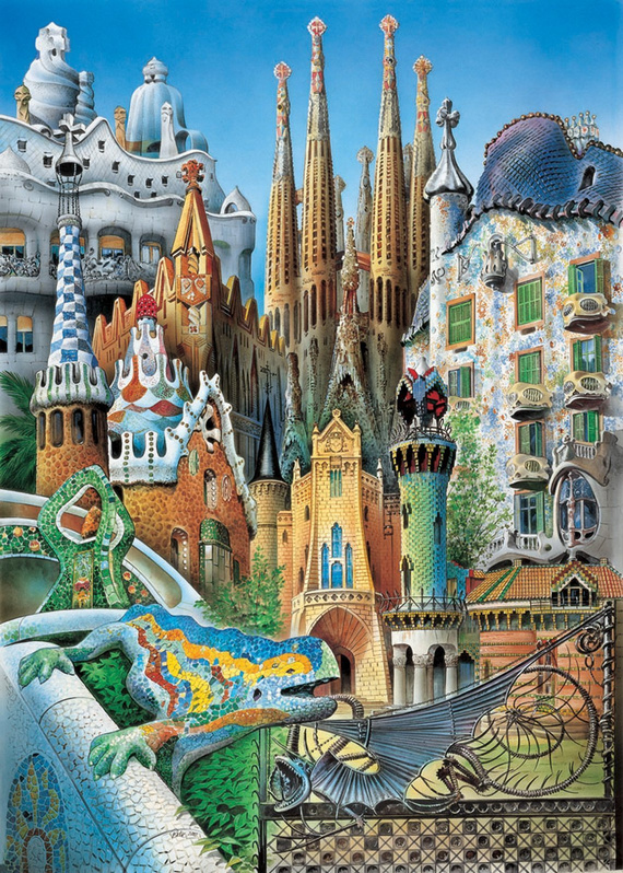 Puzzle 1000 el. Projekty Gaudiego (miniatura)
