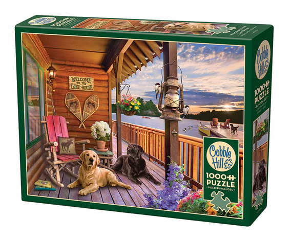 Puzzle 1000 el. Domek nad jeziorem
