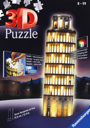 Puzzle 3D - Krzywa Wieża w Pizie (Night Edition)