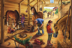 Puzzle 3 x 48 el. Konie