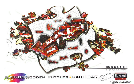 Puzzle drewniane / kolorowe 110 el. - Formuła 1