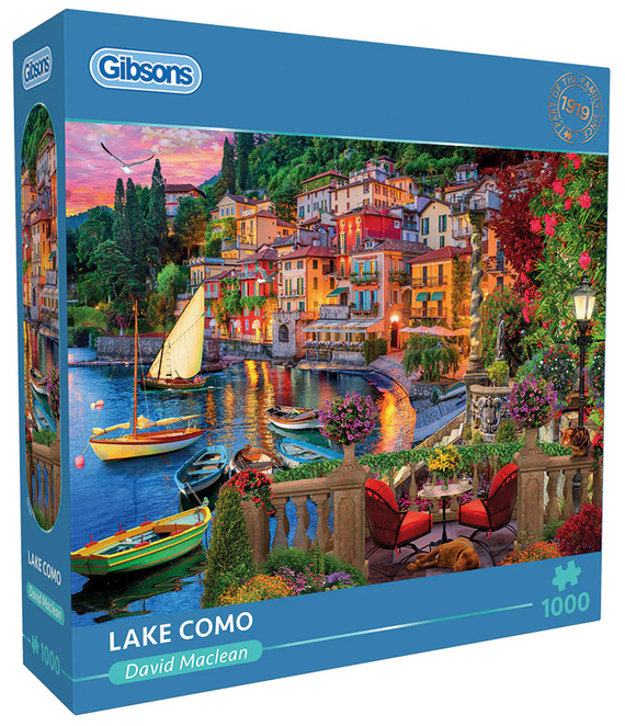Puzzle 1000 el. Jezioro Como / Włochy