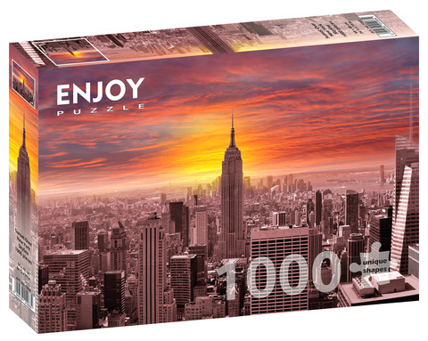 Puzzle 1000 el. Zachód słońca / Nowy Jork / USA