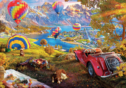 Puzzle 3000 el. Start balonów