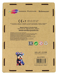 Puzzle drewniane / kolorowe 200 el. - Pies (Sznaucer)