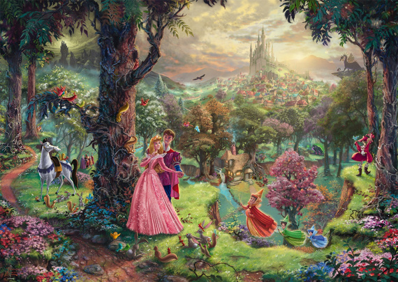 PQ Puzzle 1000 el. THOMAS KINKADE Śpiąca Królewna (Disney)
