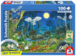 PQ Puzzle 100 el. Zwierzęta w lesie