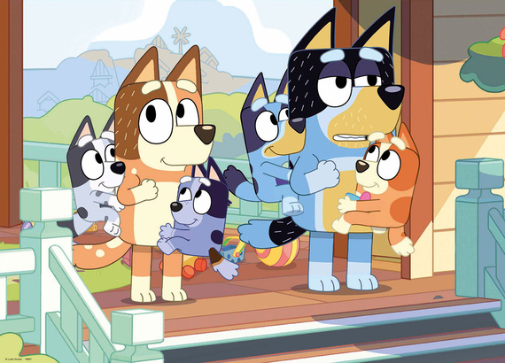 Puzzle 100 el. Blue (drewniane)