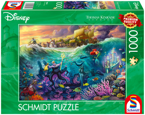 PQ Puzzle 1000 el. THOMAS KINKADE Mała Syrenka i Urszula (Disney)