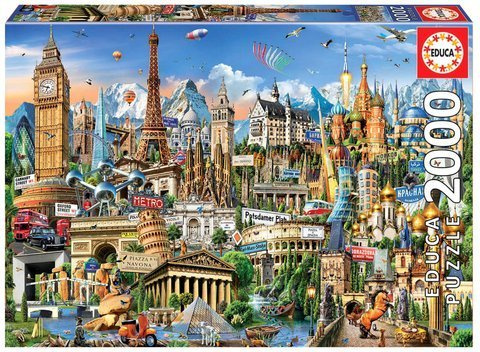 Puzzle 2000 el. Symbole Europy