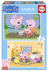 Puzzle 2 x 48 el. Świnka Peppa