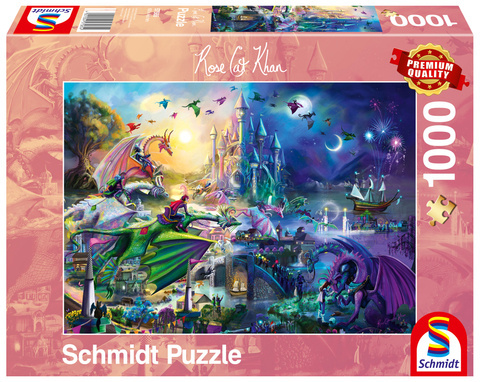 PQ Puzzle 1000 el. ROSE CAT KHAN Smoczy konkurs