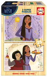 Puzzle 2 x 25 el. Życzenie (drewniane)