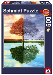 PQ Puzzle 500 el. Jedno drzewo - cztery pory roku