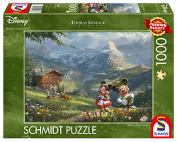 PQ Puzzle 1000 el. THOMAS KINKADE Myszka Miki & Minnie w Alpach (Disney)