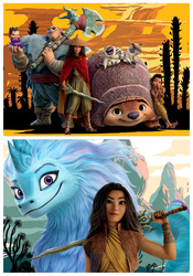 Puzzle 2 x 48 el. Raya i ostatni smok