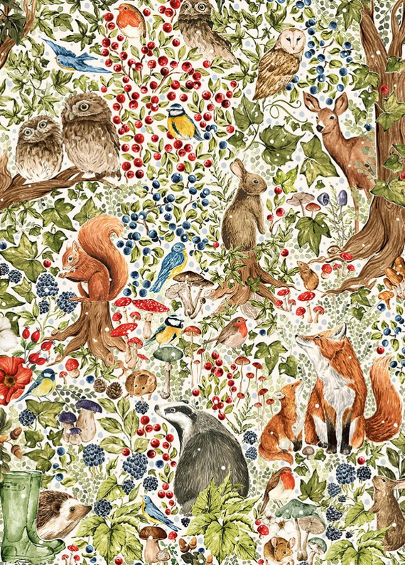 Puzzle 1000 el. Leśne zwierzęta