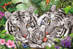 Puzzle 150 el. Rodzina tygrysów