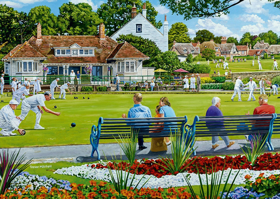 Puzzle 2 x 1000 el. FALCON Krykiet / Boule