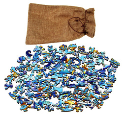 Puzzle drewniane / kolorowe 106 el. - Meduza