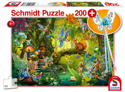 Puzzle 200 el. Leśne wróżki + różdżka