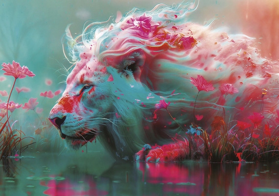 Puzzle 1000 el. Król zwierząt