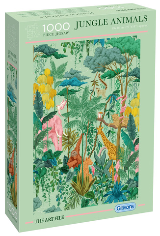 Puzzle 1000 el. Zwierzęta w dżungli