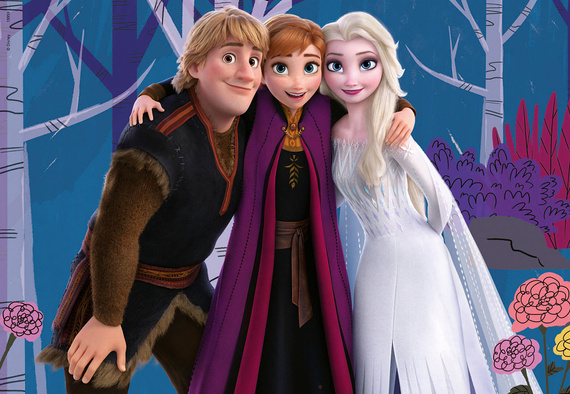 Puzzle 2 x 25 el. Kraina Lodu (drewniane)